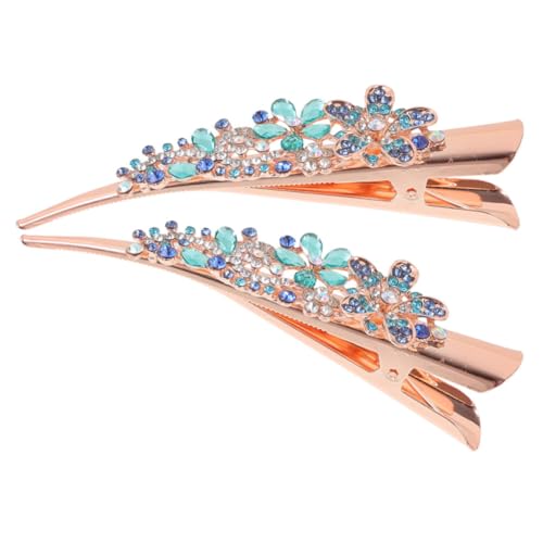 DEARMAMY 1 Paar Haarnadeln Mit Kristallen Krokodilklemmen Haarspangen Für Damen Krokodilklemmen Haardekor Clips Für Haare Krokodilklemmen Haarspangen Kleine Haarstyling Accessoires von DEARMAMY