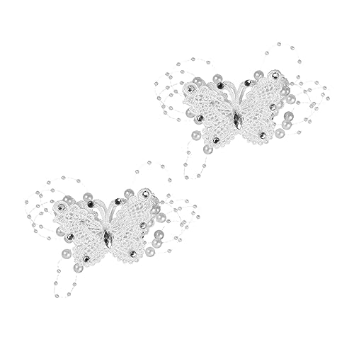 DEARMAMY 1 Paar Haarschmuck Mode Kopfbedeckung Kostümzubehör Hochzeitskopfschmuck Weiß von DEARMAMY