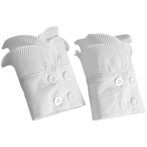 DEARMAMY 1paar Abnehmbare Handgelenk Manschetten Handgelenkschoner Für Damen Atmungsaktive Fingerlose Handschuhe Modisches Accessoire Für Hemden Und Blusen von DEARMAMY