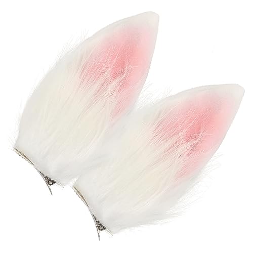 DEARMAMY 1paar Plüsch Kaninchenohren Haarspange Für Kostümpartys Süße Farbenfrohe Ohren Für Cosplay Und Lolita-mode Für Geburtstagsfeiern Und von DEARMAMY