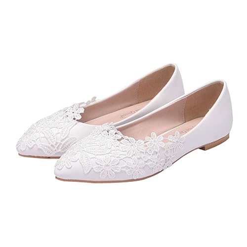 DEARMAMY 1 Paar Hochzeitsschuhe Braut- Brautschuhe Aus Satin Elegant Kleid Brautschuhe Aus Spitze Schuhe Für Frauen Absätze Bestiegen High Heels Lässige Schuhe Damenschuhe Sohle: Gummi Weiß DEARMAMY 1 Paar Hochzeitsschuhe Braut- Brautschuhe Aus Satin Elegant Kleid Brautschuhe Aus Spitze Schuhe Für Frauen Absätze Bestiegen High Heels Lässige Schuhe Damenschuhe Sohle: Gummi Weiß von DEARMAMY