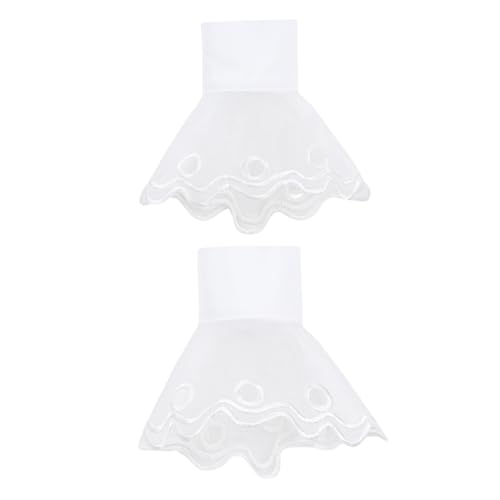 DEARMAMY 1 Paar Manschette Kleidungszubehör Bündchen aus Lolita-Spitze abnehmbare Ärmelbündchen gefälschte Ärmelbündchen Chiffon Weiß von DEARMAMY