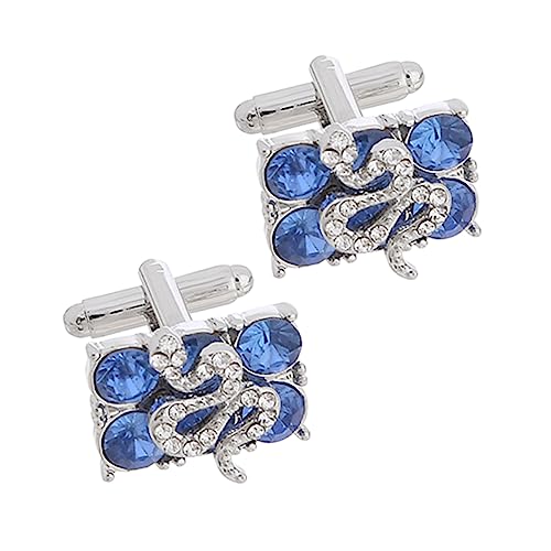 DEARMAMY 1 Paar Manschettenknöpfe Mit Schlangen Diamant Für Den Bräutigam Reversnadel Smokinghemd Krawattenklammer Arm Einstecktuch Krawatten Für Männer Manschettenknöpfe von DEARMAMY