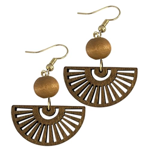 DEARMAMY 1 Paar Ohrringe Für Frauen Im Trend Tropfenohrringe Creolen Quaste Zucht Goldene Reifen Statement-ohrringe Träne Ohrringe Aus Sterlingsilber Halskette Rostfrei Baumeln Hölzern von DEARMAMY