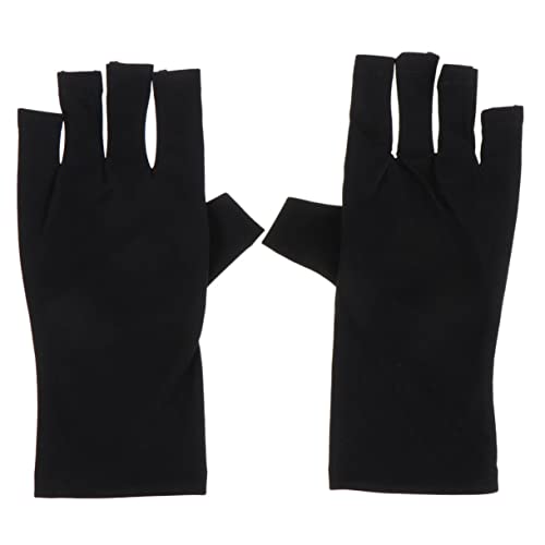 DEARMAMY 1 Paar UV Schutz UV Handschuhe Licht Für Gelnägel Maniküre Handschuhe UV Schutzhandschuhe Maniküre UV Handschuhe Party Handschuhe Zum Schutz Von Gelnägeln Für Nägel Schwarzes von DEARMAMY