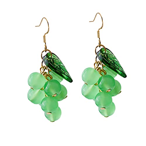 DEARMAMY 1 Paar Weintrauben Ohrringe Dekorativer Ohranhänger Trendiger Schmuck Trendige Ohrringe Mit Obst Und Traubenanhänger Ohrschmuck Obst Obst Ohrringe Kunstharz von DEARMAMY