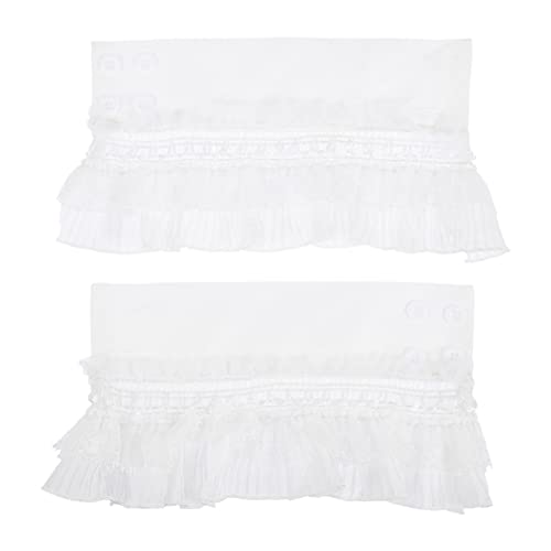 DEARMAMY 1 Paar gefälschte Manschetten Fake-Ärmel abnehmbare Fake-Hülle Strickwaren für Damen Kleid bestickt gefälschte Ärmel Spitzenfrauenmanschette gefälschte Manschette für Frau Weiß von DEARMAMY