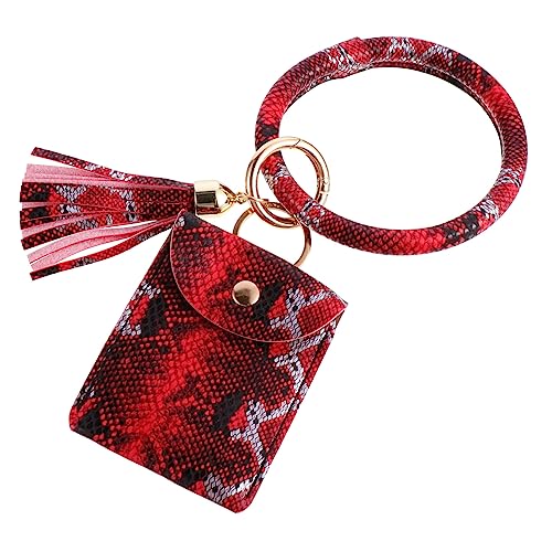 DEARMAMY Schlüsselanhänger Münztasche Armband Anhänger Mehrzweck-schlüsselanhänger Modische Wechseltasche Aus Pu Und Legierungsmaterialien Mit Verzierter Quaste Tragbar Für Münzen von DEARMAMY