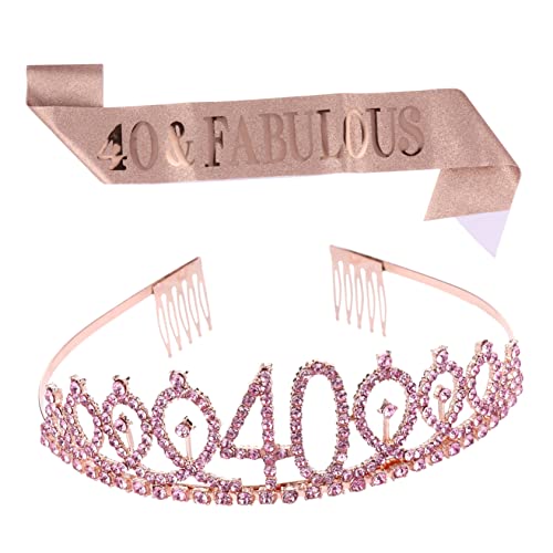 DEARMAMY 1 Satz 2 Stück Krone Zeremonieller Gürtel Mädchen Anzug Geburtstag Fabelhafte Schärpe Geburtstag Und Schärpe Für Frauen Alles Zum Geburtstag Schärpe Königin Gold Legierung von DEARMAMY