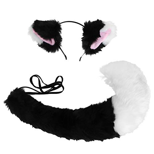 DEARMAMY Simulationsschwanz Plüsch-haarreifen Dekorative Anzüge Cosplay-zubehör Cosplay-accessoire Für Halloween-kostümpartys Und Maskeraden von DEARMAMY