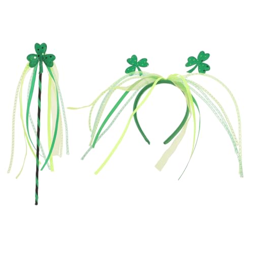 DEARMAMY Mädchen-feenstäbe St Patricks Day Dekorationen Irisches Stirnband-set Für Frauen Und Kinder von DEARMAMY