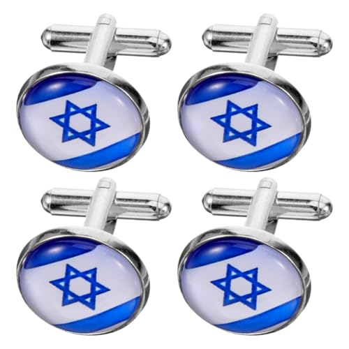 DEARMAMY 1 Satz Israelische Manschettenknöpfe Binde Manschettenknöpfe Flaggen Manschettenlinks Hemdzubehör Kleidung Dekore Israel Flagge Hemd Tasten Israel Flag Herren 4 Stück DEARMAMY 1 Satz Israelische Manschettenknöpfe Binde Manschettenknöpfe Flaggen Manschettenlinks Hemdzubehör Kleidung Dekore Israel Flagge Hemd Tasten Israel Flag Herren 4 Stück von DEARMAMY