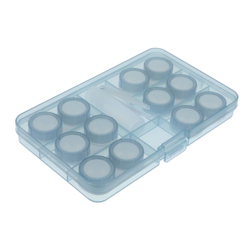DEARMAMY 1 Satz Kontaktlinsenbehälter klein Aufbewahrungsbehälter Taschenlinsenhalter Behälter für Kontaktlinsen Augenlinsen-Organizer Kontaktfall Linsenfall pp Blue von DEARMAMY