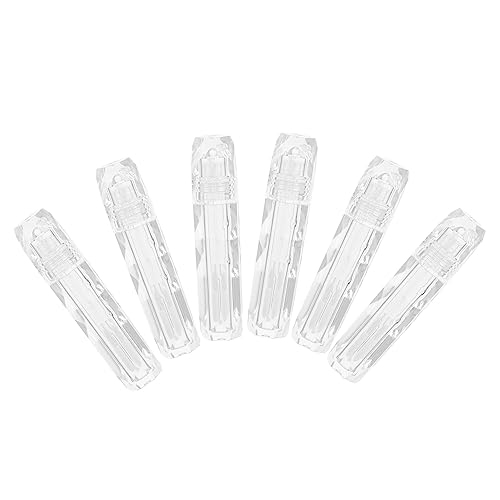 DEARMAMY 1 Satz Leere Lip Gloss Nachfüllbare Transparente Lippenpflegebehälter Für Diy Lipgloss Für Reisen Und Kosmetiktaschen 6 Stück von DEARMAMY