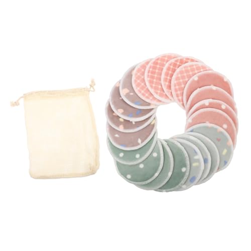 DEARMAMY 1 Satz Make-up-entferner-pad Gesicht Rosa Hautpflege Sauber Make-up-reinigung Wiederverwendbare Pads Real Schild Waschbare Abschminkpads Abschminkkissen Bambusfaser von DEARMAMY