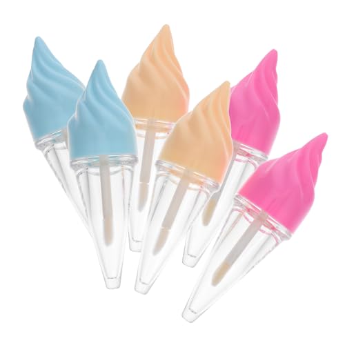 DEARMAMY 1 Satz Nachfüllbare Lip Gloss Tubes Eiscreme Lipglossbehälter Für Diy Makeup Bequeme Und Waschbare Lip Balm Flaschen Für Täglichen Gebrauch Farben Zufällig 6 Stück von DEARMAMY