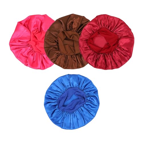DEARMAMY 1 Satz Schlafmütze Mit Hoher Stretch Kappen Satin-kappe Hüte Für Männer Chemotherapie-kappe Stirnbänder Damen Schlafmützen Frauenhaarhüte Badehüte Elastischer Stoff 4 Stück DEARMAMY 1 Satz Schlafmütze Mit Hoher Stretch Kappen Satin-kappe Hüte Für Männer Chemotherapie-kappe Stirnbänder Damen Schlafmützen Frauenhaarhüte Badehüte Elastischer Stoff 4 Stück von DEARMAMY