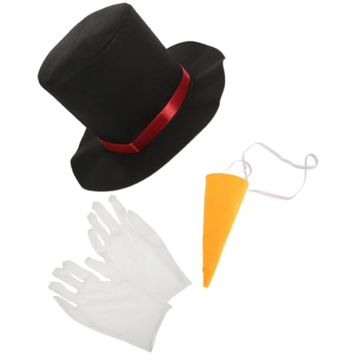 DEARMAMY 1 Satz Schneemann-Accessoire weihnachtsbasteln weihnachts basteln Weihnachts-Schneemann-Kostüm Schneemann-Dekorationsset dekorative Schneemann-Requisite Weihnachtsschneemannmütze von DEARMAMY