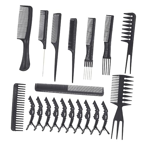 DEARMAMY Multifunktionaler Friseurkamm Für Männer Mit Haarstylingkämme Breitzahnkamm Mit Schneideklammern Aus Kunststoff Langlebig Und Glatt Für Salon Und Heimgebrauch von DEARMAMY