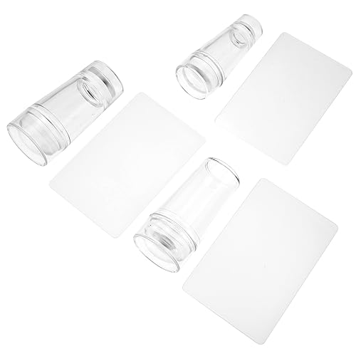 DEARMAMY 1 Satz Transparente Silikon Nagelstempel für Nail Art Diy Maniküre Stempel für Abgedecktem Design für French Nails und Nageldekoration von DEARMAMY