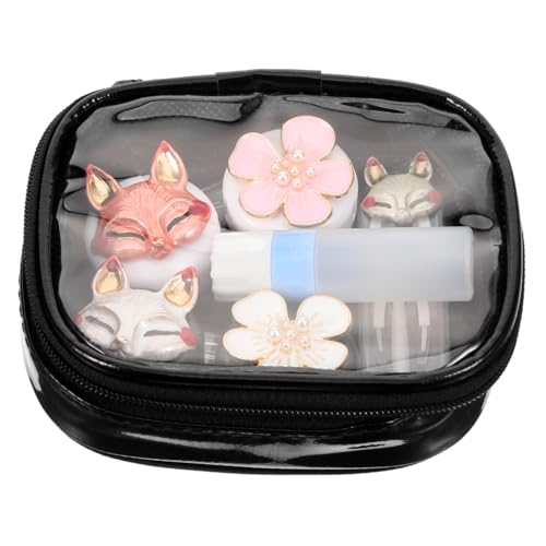 DEARMAMY 1 Satz farbige Kontaktlinsen Fall Behälter für kosmetische Linsen Kontakte Objektivspeicher Augenlinsen-Organizer Brillenetui Taschenlinsenhalter Plastik von DEARMAMY