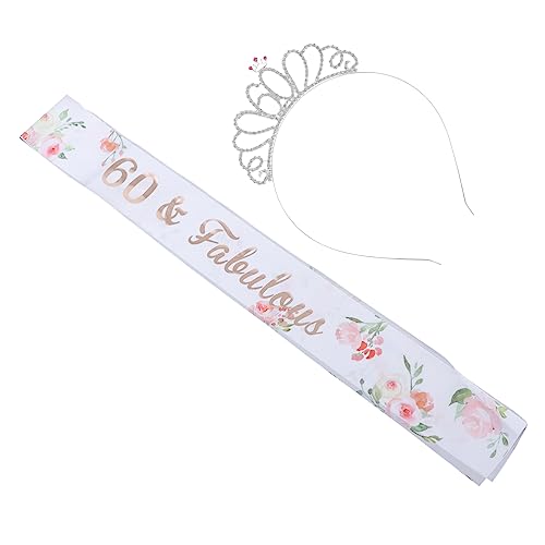 DEARMAMY 1 Set Geburtstagsparty Zubehör Geburtstagskrone Geburtstagsparty Zubehör Geburtstagsdekorationen Gürtel Für Frauen Zeremonieller Gürtel Weibliche Party Schärpe Kreative von DEARMAMY