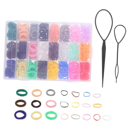 DEARMAMY 1 Set Haarband Krawatten Elastisch Weich Pferdeschwanz Zopf Für Mädchen Kleine Scrunchie Stirnbänder Halter Haarbänder Breit Lockig Farbe Kinderhaar Accessoires von DEARMAMY