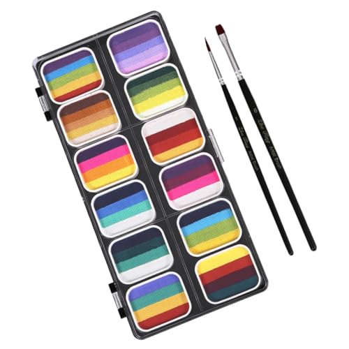 DEARMAMY 1 Set Painted Pigment Set Halloween Kits Gesicht Malerei Make Up Kit Pinsel Mädchen Make Up Farbe Pigment Pulver von DEARMAMY