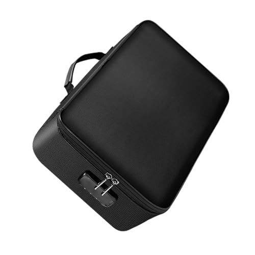 DEARMAMY 1 Stück Aufbewahrungstasche Tragbarer Dateiordner Feuerfester Aktenordner Dokumenttasche Feuerfeste Aktentasche Feuerfester Aktenhalter Schutztasche Silikon-glasfasertuch Black von DEARMAMY