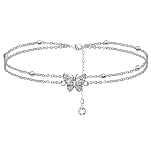 DEARMAMY Schmuck für Frauen Fußkettchen Fußkettchen Mode Weibliche Fußkettchen Doppelschicht Fußschmuck für Frauen von DEARMAMY