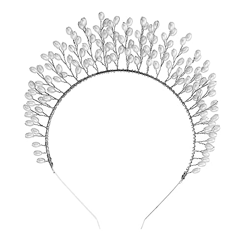 DEARMAMY 1 Stück Brautjungfernkrone Brautkrone Hochzeit Haarreifen Hochzeit Braut Tiara Braut Stirnband Kopfbedeckung mit Hochzeitskrone Legierung Silver von DEARMAMY