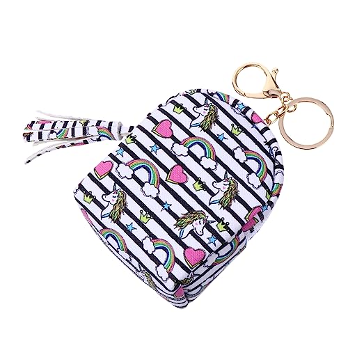 DEARMAMY 1 Stück Einhorn Geldbörse Kartenetui Mini Schlüsselanhänger Bezauberndes Kleingeld Geldbörse Kleingeld Geldbörse Münzgeldbörse Kinder Kopfhörer Cartoon Rucksäcke Mini von DEARMAMY