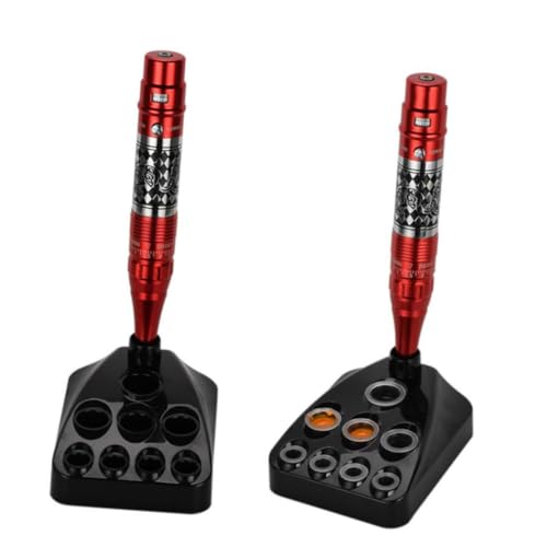 DEARMAMY Stifthalter Schwarz Aus Abs-material Für Tätowierungen Und Permanent-make-up Mit Platz Für Stifte Tintenbecher Und Wattestäbchen Tragbar Für Salon Und Reisen von DEARMAMY