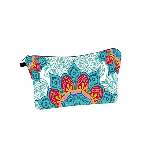 DEARMAMY 1 Stück Kosmetiktasche Mandala Material für Damen Make Up Aufbewahrungstasche für Reisen Urlaub Gym und Outdoor Aktivitäten Große Kapazität für Lippenstift Zahnbürste und von DEARMAMY