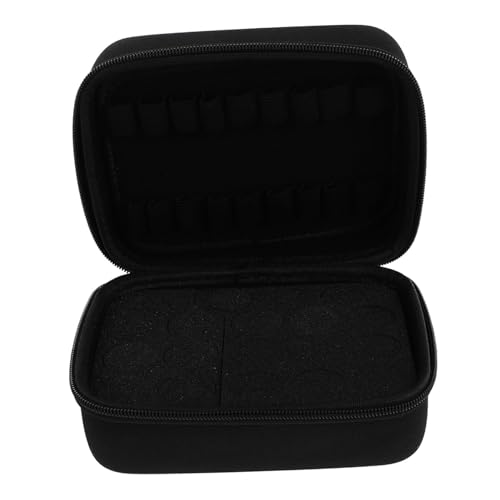DEARMAMY 1 Stück Multigrid Aufbewahrungstasche für Ätherische Öle Praktische Organizer Hülle für Flaschen für Zuhause und Reisen Robustes Design Schwarz für Verschiedene Kapazitäten von DEARMAMY