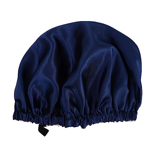 DEARMAMY 1 Stück Satin Schlafhaube für Damen Atmungsaktive und Elastische Haarhaube zum Duschen Schlafen und Täglichen Schützt vor Nässe und Frizz Passend für Haarverlust und Pflege von DEARMAMY