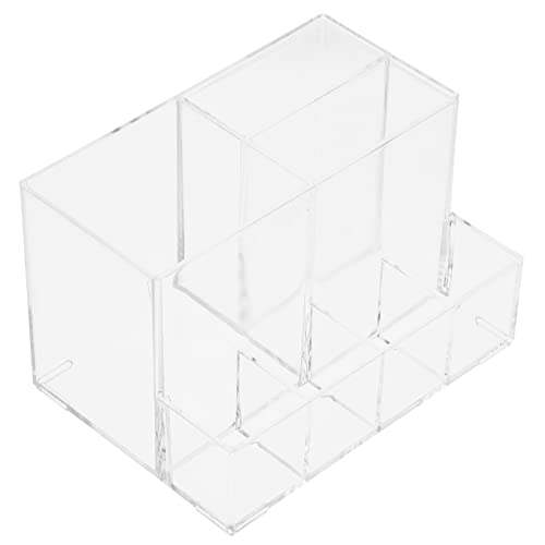 DEARMAMY 1 Stück Transparenter Acryl Kosmetik Organizer für Make Up Pinsel Lippenstift und Augenbrauenstifte Praktische Aufbewahrungslösung für Badezimmer und Schminktisch von DEARMAMY