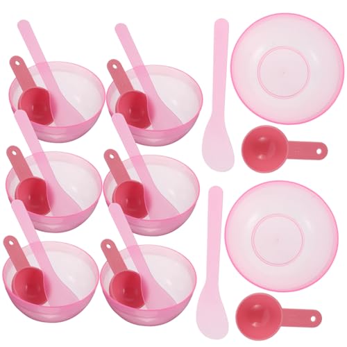 DEARMAMY 10 Sätze Teiliges Set mit Rührschüssel Spatel und Löffel Praktische Hautpflege Werkzeuge für Zuhause und Unterwegs Leicht zu Reinigen und Vielseitig Einsetzbar von DEARMAMY