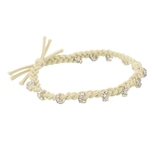 DEARMAMY 10 Stk. Diamanthaarseil klein Haarelastik für Frauen Mädchen Haarzubehör Styling Bands haarschmuck Pferdeschwanzhalter Haarbänder Pferdeschwanz-Haarband Gummibänder Stoff + Diamant von DEARMAMY