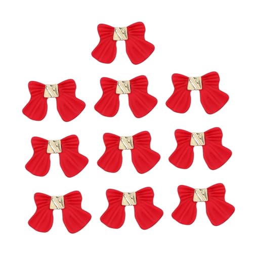 DEARMAMY 10 Stück Bogenverzierungen Nail-art-dekorationen Nagel Charms Kunst Uv Bögen Für Maniküre Nagel Charme Reiz Nageldekor Nail-art-stollen Aufkleber Nagelbolzen Rot Zinklegierung von DEARMAMY