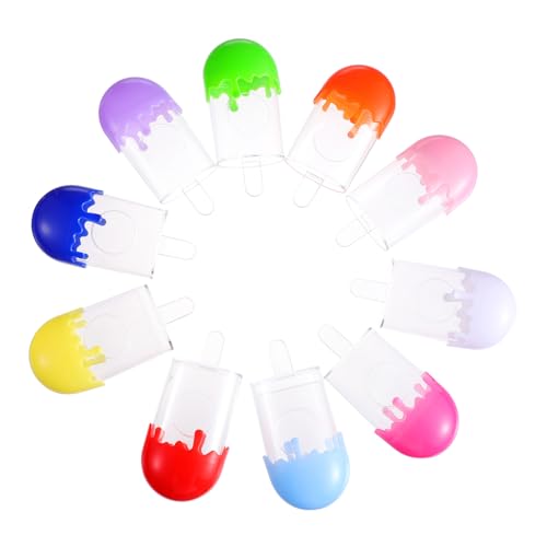 DEARMAMY 10 Stück Eiscremeform Wimpern Aufbewahrungsboxen Leere Verpackung für Falsche Wimpern Praktisch und Tragbar für Kosmetik und Make Up Organizer Zufällige Farbe von DEARMAMY