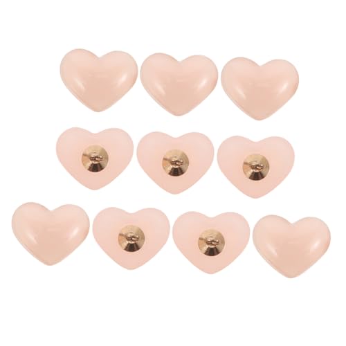 DEARMAMY 10 Stück Herzknöpfe Broschenknöpfe Strass Nähknöpfe Armbänder Bettdeckenknöpfe Perlenknöpfe Websets Große Knöpfe Stecknadeln Beschreibbare Hutdekorationsknöpfe Zum von DEARMAMY