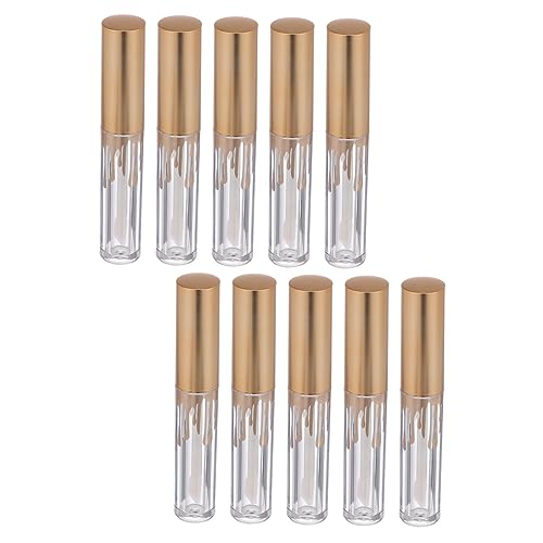 DEARMAMY 10 Stück Leere Lipgloss Röhrchen mit Pinsel Design Kleine Lippenstiftbehälter für Lip Balm und Lip Aufbewahrung für Kosmetik DIY von DEARMAMY