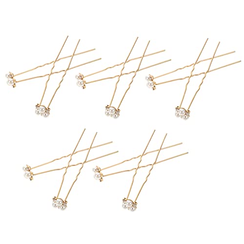 DEARMAMY 10 Stück Perlen Haarnadeln für Hochzeiten Brautschmuck Haarspangen Eleganter Haarschmuck für Brautjungfern und Besondere Anlässe von DEARMAMY