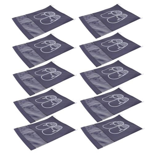 DEARMAMY 10 Stück Reise Schuhbeutel Staubdicht Tragbare Kordelzug Schuhsäcke für Männer und Frauen Aufbewahren und Reisen Robuste und Leichte Materialqualität von DEARMAMY