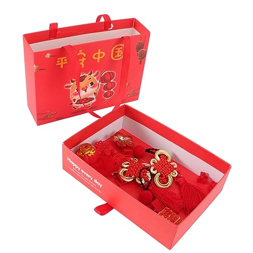 DEARMAMY 10 Stück Teiliges Haarschmuck mit Chinesischen Elementen Retro Haarclips für Mädchen Festliche Haarspangen für Neujahr Strapazierfähige Stoffclips für Winterpartys und von DEARMAMY