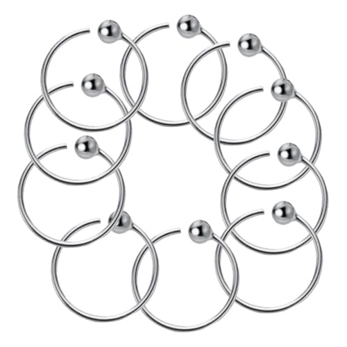 DEARMAMY 10 Stück Teiliges Septum Ringe und Knorpel Creolen aus Hochwertigem Silber Runde Ohrschmuck für Damen und Herren Sicherer Tragus Piercing Schmuck und Langlebig von DEARMAMY