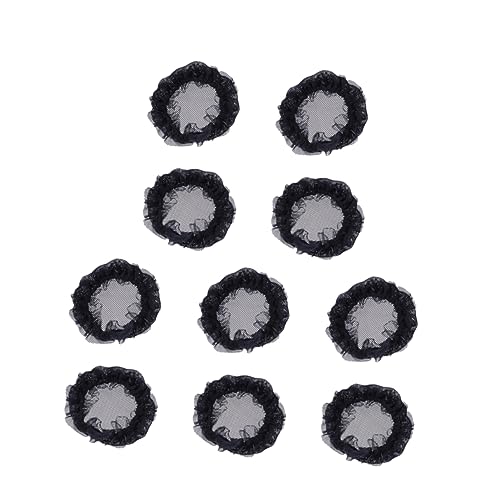 DEARMAMY 10 Teiliges Ballett Kopfschmuck Netz Set Dutt Stirnbänder Für Frauen Haarnetze Unsichtbares Haarnetz Ballett Haarnetz Damen Kopfschmuck Haar Accessoires Schwarz von DEARMAMY