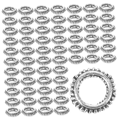 DEARMAMY 100 Stück Haarspangen Schmuck Schloss Flechten Damen Accessoires Für Zopfdekorationen Lockiges Produkt Ring Verlängerung Krawatte Dreadzöpfe Haardekoration Topper von DEARMAMY