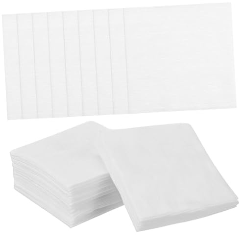 DEARMAMY 100 Stück Make Up Entferner Pads aus Vliesstoff Hautfreundliche und Praktische Abschminkpads Faltgröße Weiß für Tägliche Make Up von DEARMAMY